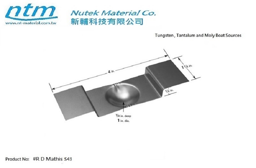 Tungsten , Tantalum and Moly Boat Sources-S43